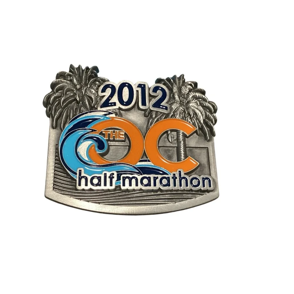 The OC Half Marathon Running Race Medal & Lanyard Orange County CA 2009 & 2012
